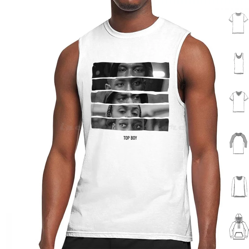 Top Boy Camisetas sin mangas Chaleco Top sin mangas Boy Netflix Serie Topboy Robinson Walter Ashley Hip Hop Ronan Bennett Rap Drill