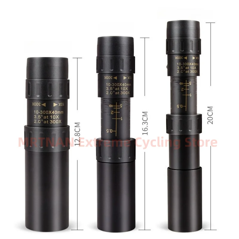 Metal Powerful Binoculars Long Range Reach 10-300X Zoom HD BAK4 Portable Professional Telescope Monocular for Hunting