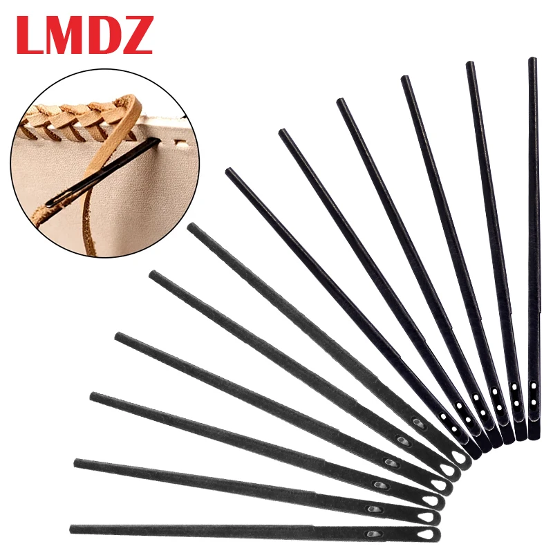 LMDZ Leather Sewing Craft Tool Leather Rope Lace Needle Double Hole Single Hole DIY Hand Tool for Leather Cords Knitting Needle