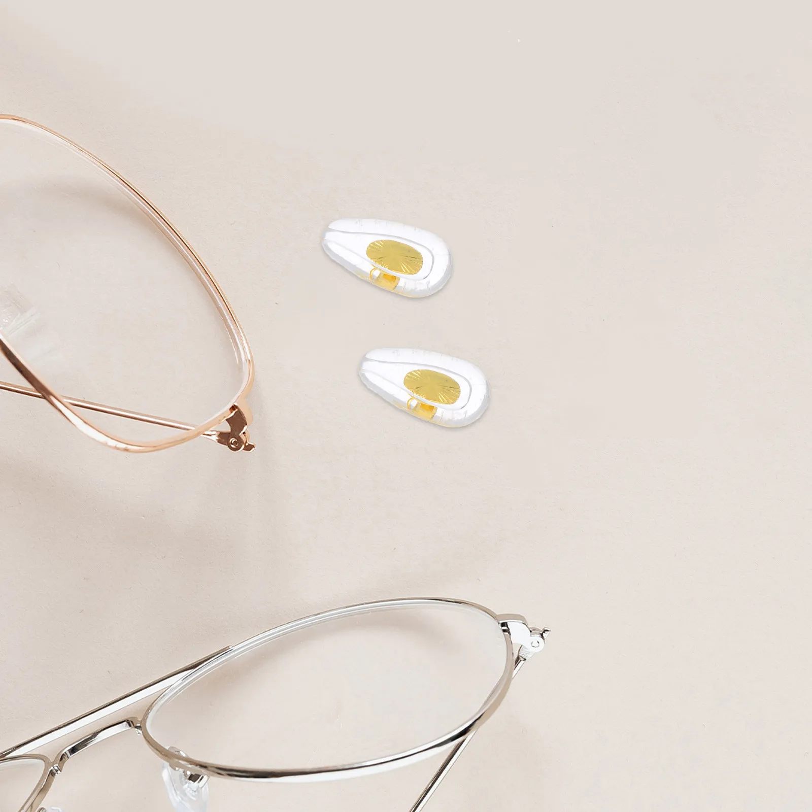 

6Pairs Anti-Slip Eyeglass Nose Pads Metal Core Silicone for Stable Secure Fit on Eyewear Silicone Pads