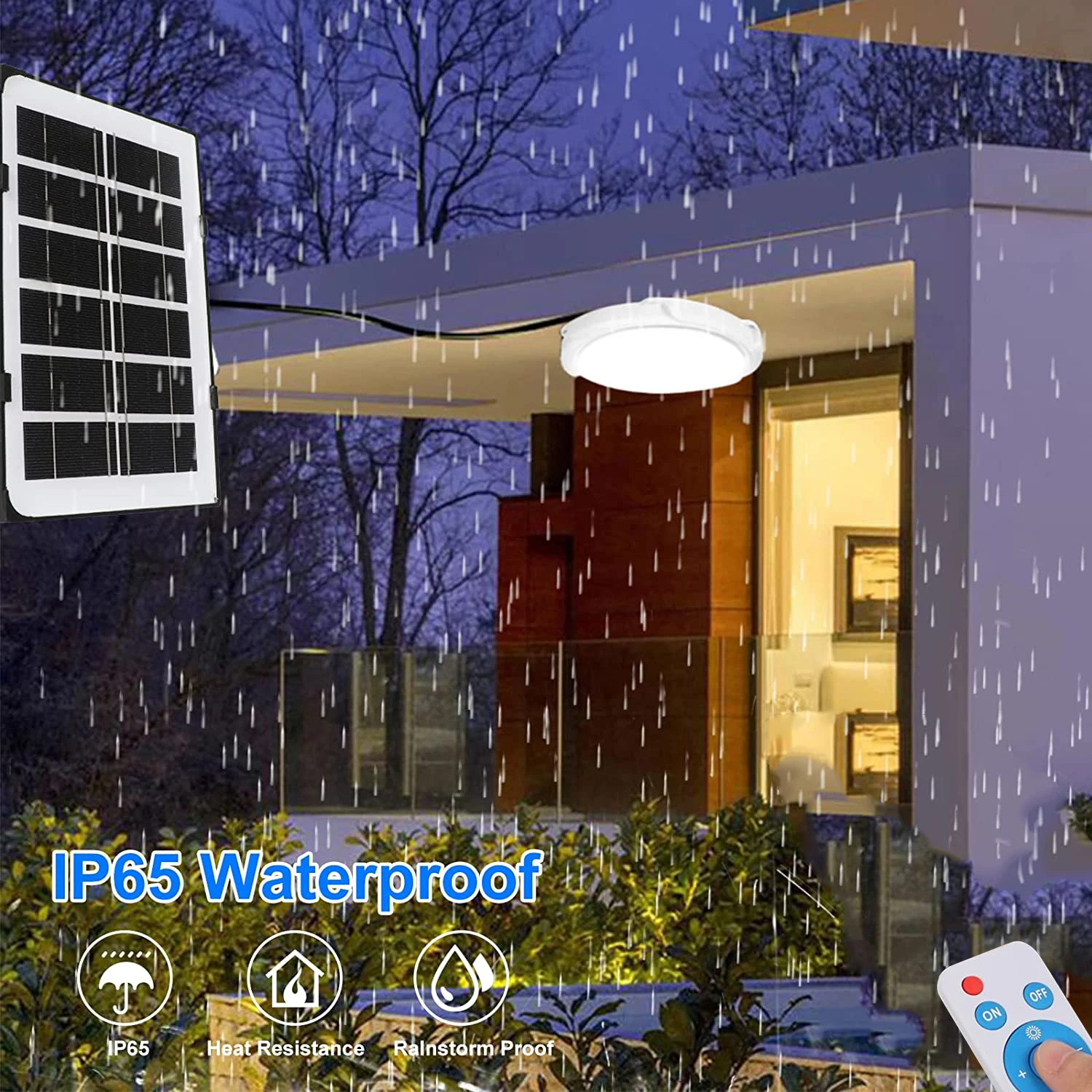 

Солнечные светильники для помещений, потолочный светильник на солнечной энергии, 3 цвета, подвесной светильник на солнечной энергии с пультом дистанционного управления, лампа для коридора, светильник для сарая