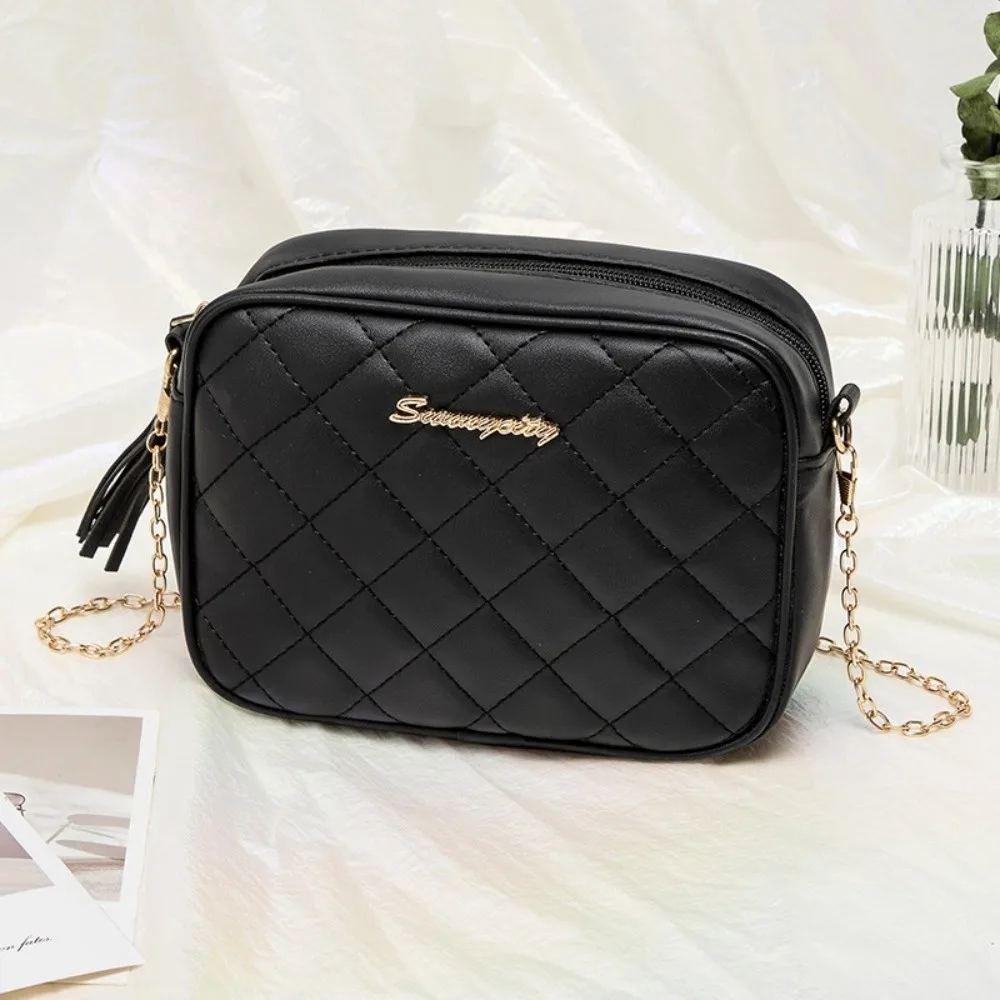 جديد أسود تذكاري أسود حقائب كروسبودي شرابة خفيفة الوزن حقيبة ساعي بو حقيبة كتف جلدية للجناث والحداد