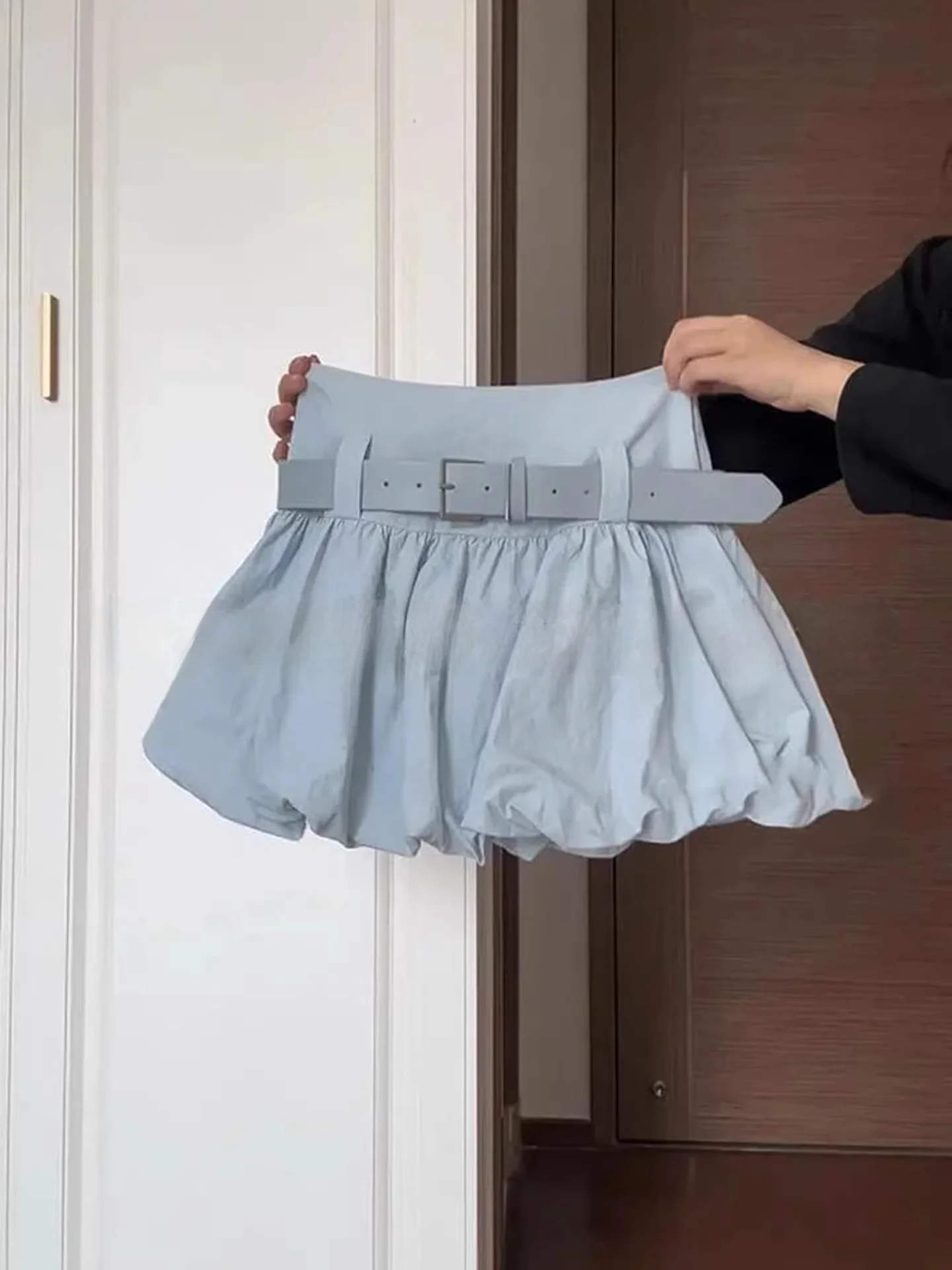 

Summer 2026 Loose Blue Flud orts Women's High Waist Casual Faion Korean Sle Premium Feeling Wide Loose orts