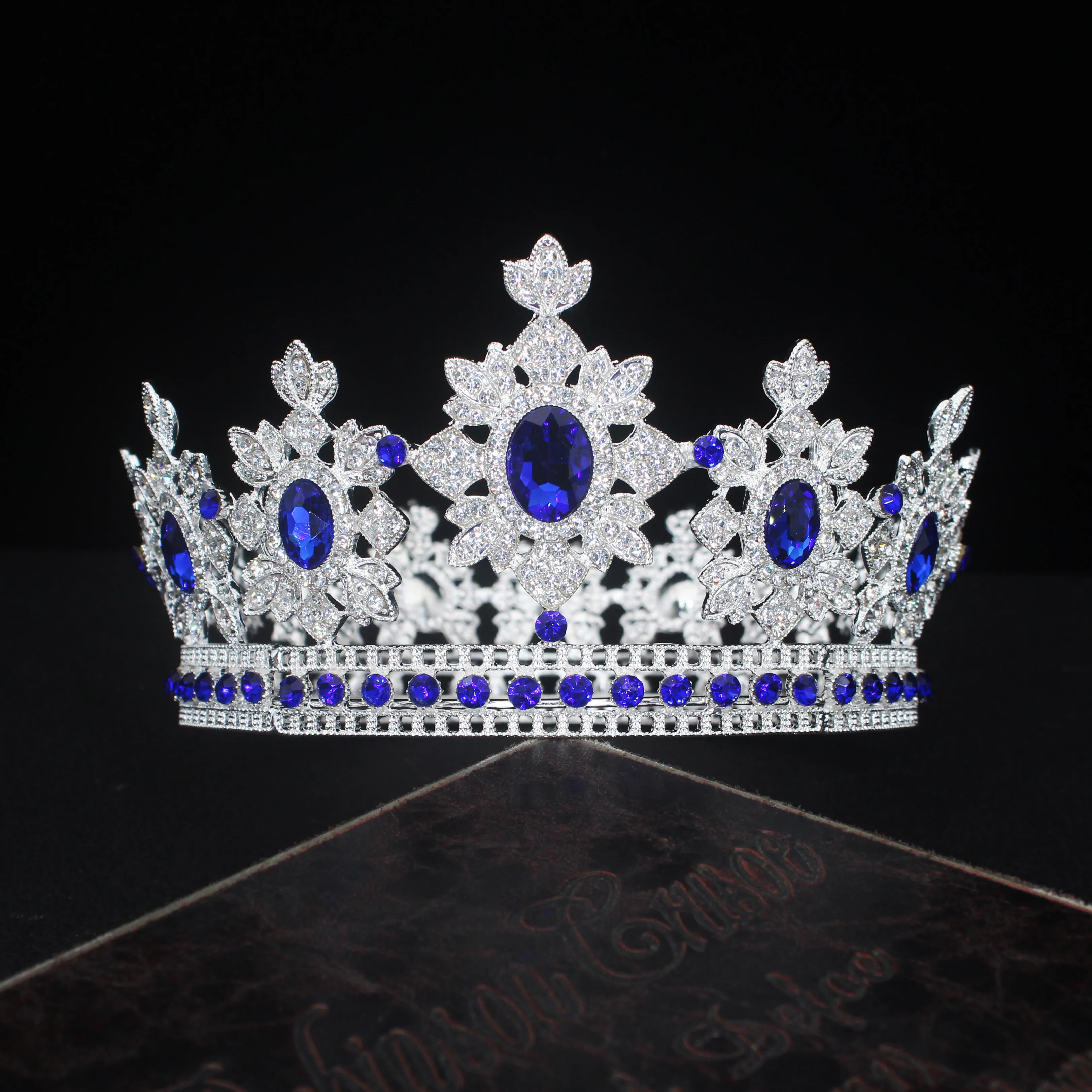Crystal Queen Bridal Crown For Women Luxury Full Circle Wedding Tiara Pageant Prom Headpiece Wedding Bride Hair Accessories