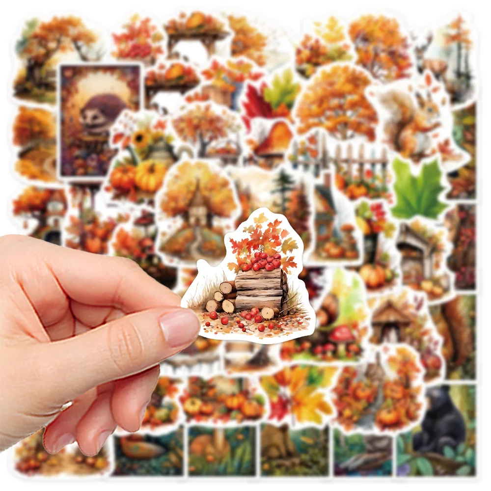 10/30/50PCS Forest Cute Squirrel Sticker Waterproof PVC Decorative Phone Cases Laptop Cup Stationery Box Scrapbook Luggage Decal