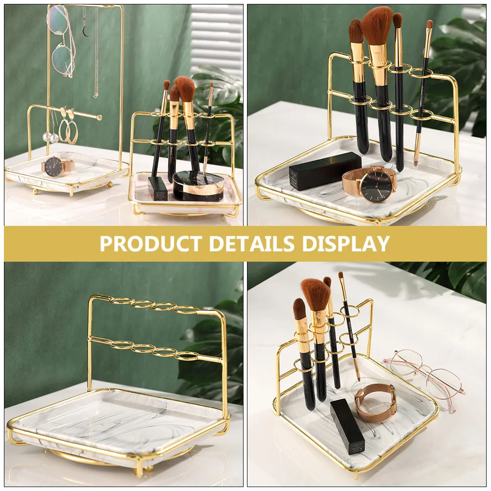 

Cosmetics Storage Rack Iron Design Multi-Tier Holder for Makeup Skincare and Jewelry Desktop Organization Sundries Storage Rack