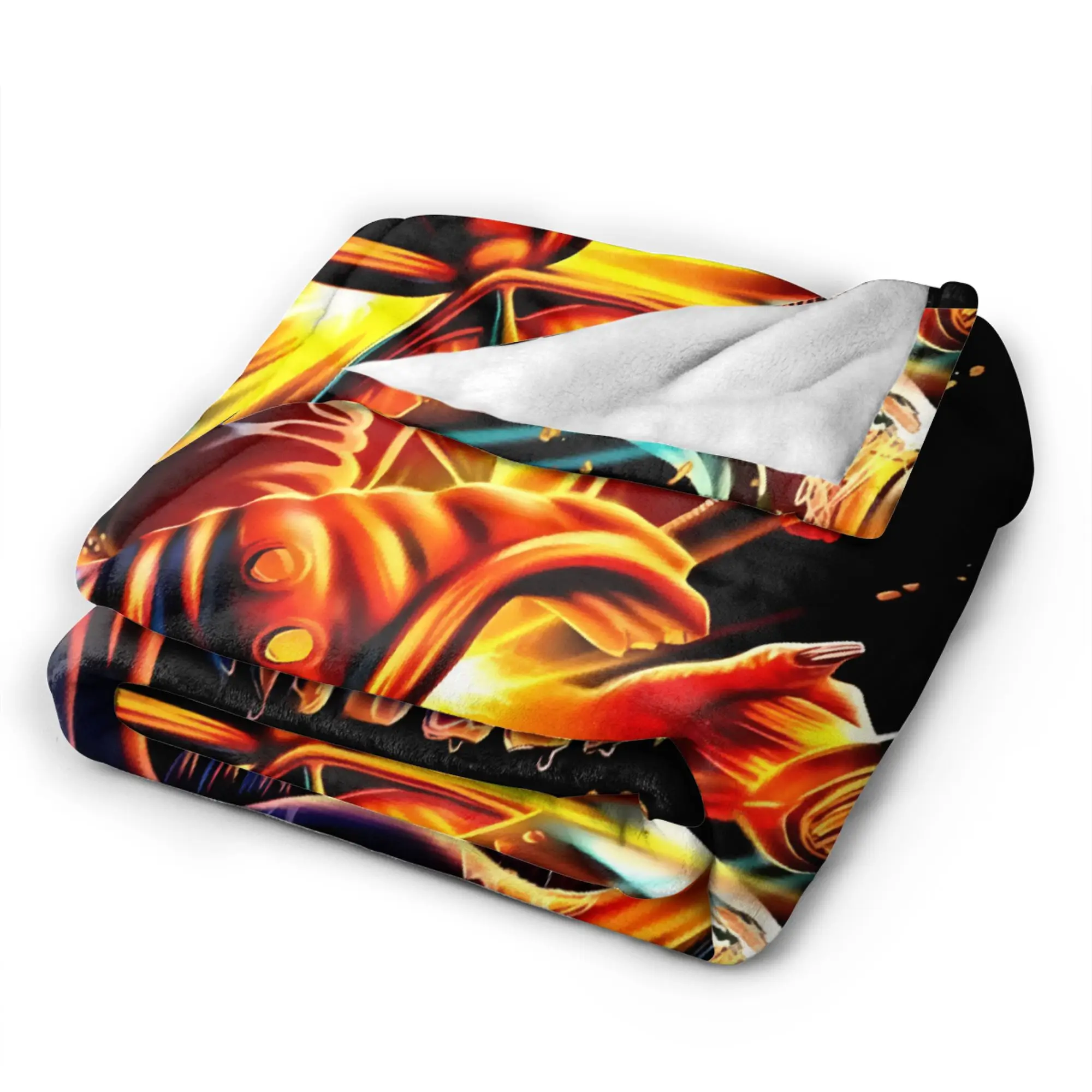 I-Iron-Maidens Music Band Art Flannel Blankets Winter  Soft Warm Throw Blanket for Kids Adult Couch Bed Bedspread Sofa Bed Cover