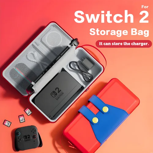 Bolsa de almacenamiento para Switch 2, Estuche de transporte para NS Switch 2, bolsa de almacenamiento de carcasa dura otable para accesorios Switch 2