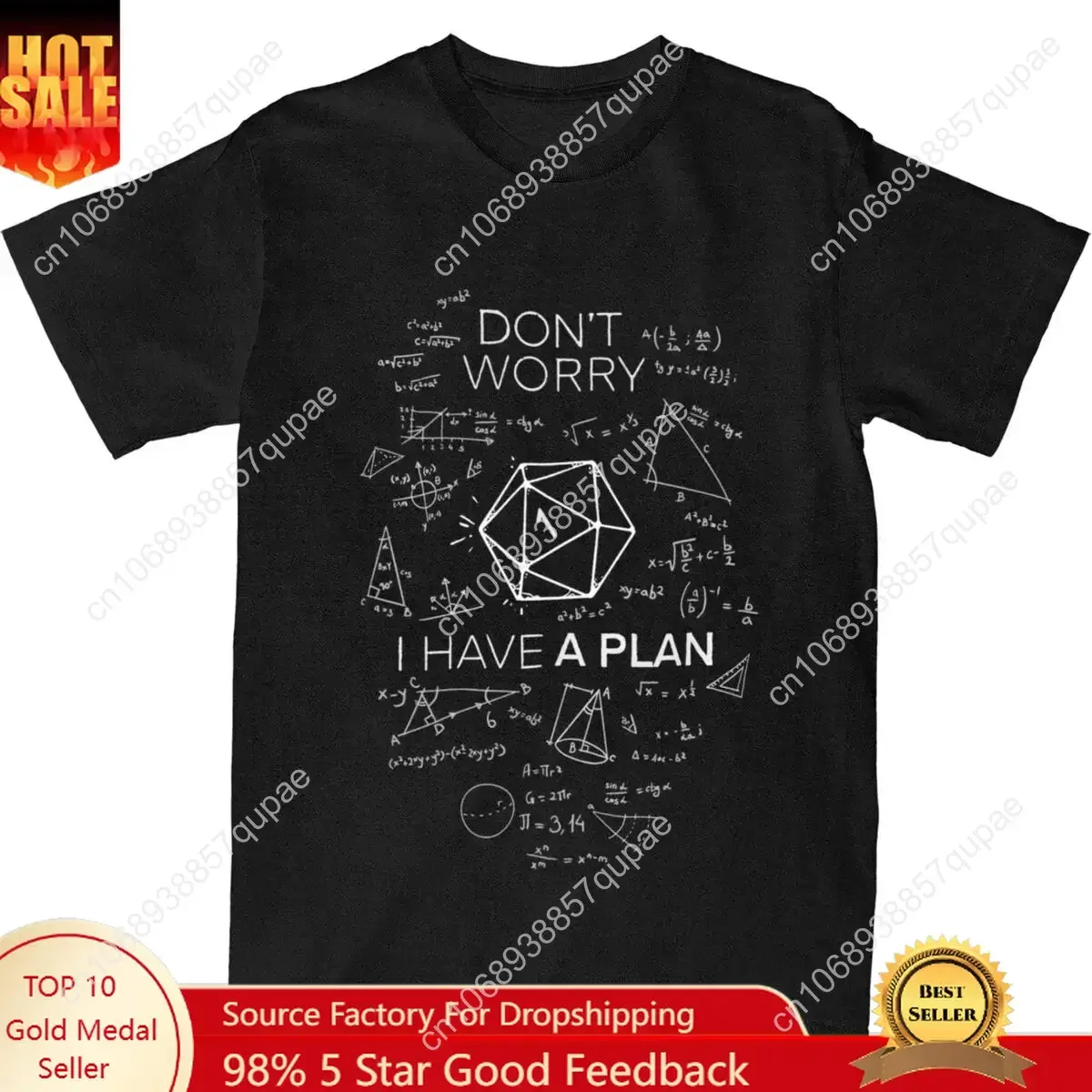 

I Have A Plan DnD Science Of D20 Apparel Shirt Men Women Dungeons Dragons Funny Pure Cotton New Arrival Clothes