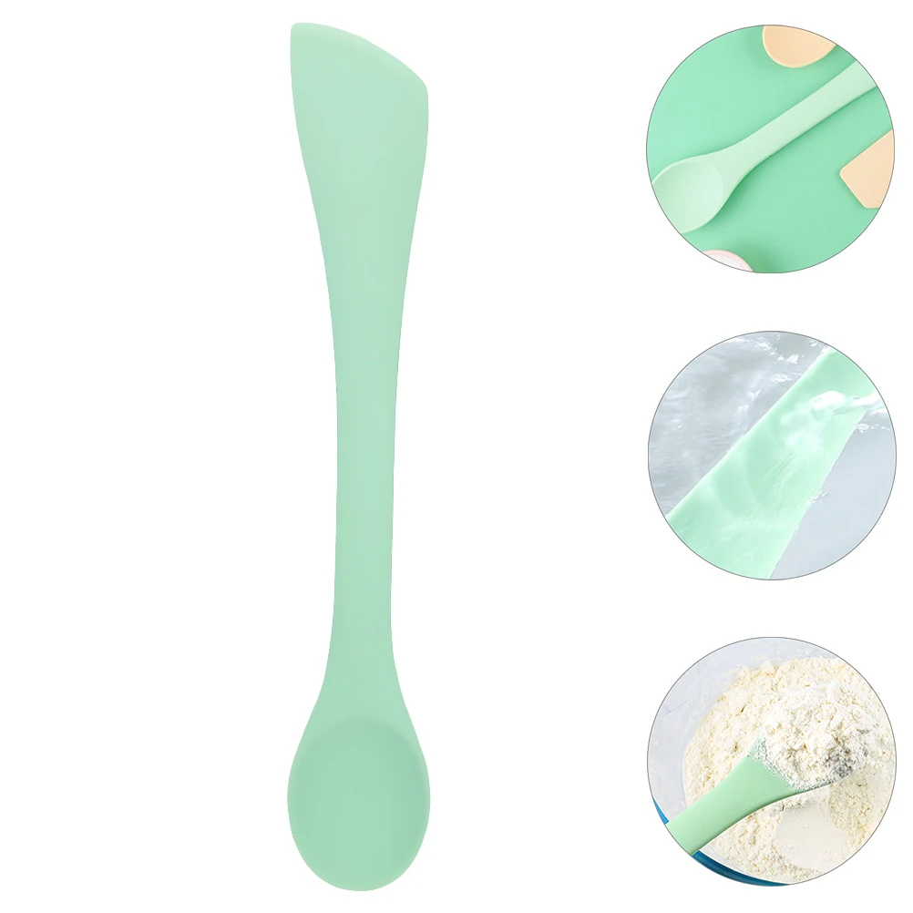 

Dual Use Silicone Scraper Cake Double-Headed Spoon Mini Spatula Kitchen Mixing Tool Odorless Eco-Friendly for Spreading