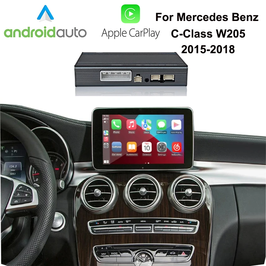 

Wireless Carplay Android Auto OEM Screen Upgrade MMI Box for Mercedes Benz NTG5.0 5.1 C-Class W205 & GLC 2015-2018