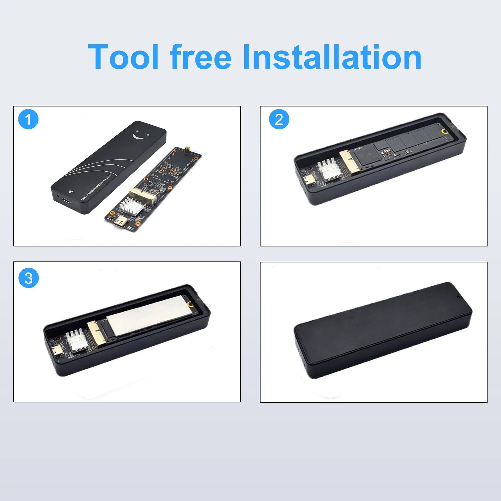 Cablecc Typ-C USB-C auf 16 12 Pin Mobile Box HDD-Gehäuse für Air Pro