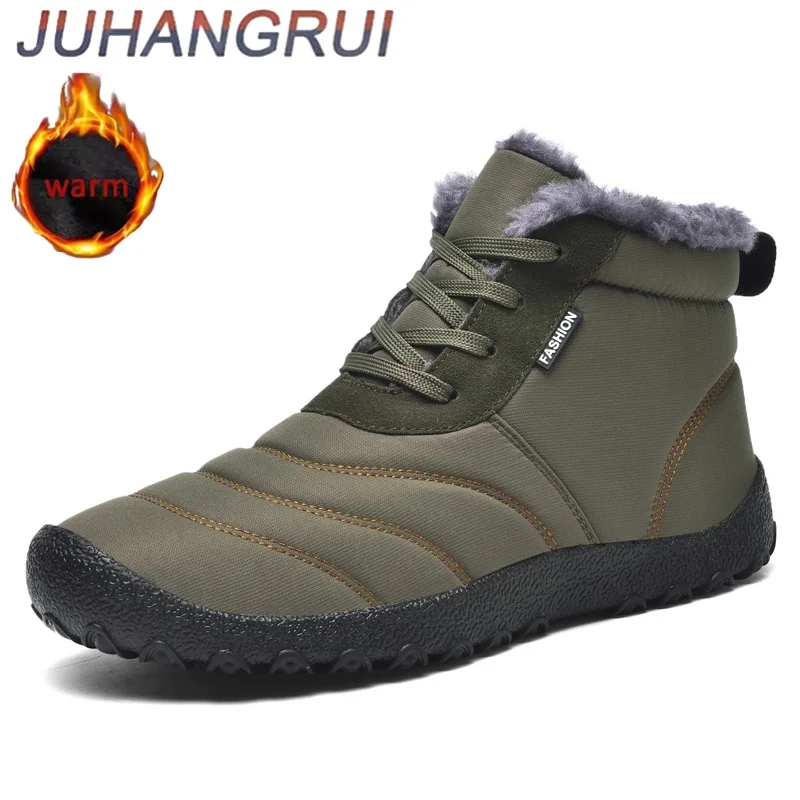 

Зимние мужские зимние ботинки, женская теплая хлопковая обувь, водонепроницаемая уличная походная обувь, нескользящая теплая и фланелевая хлопковая обувь