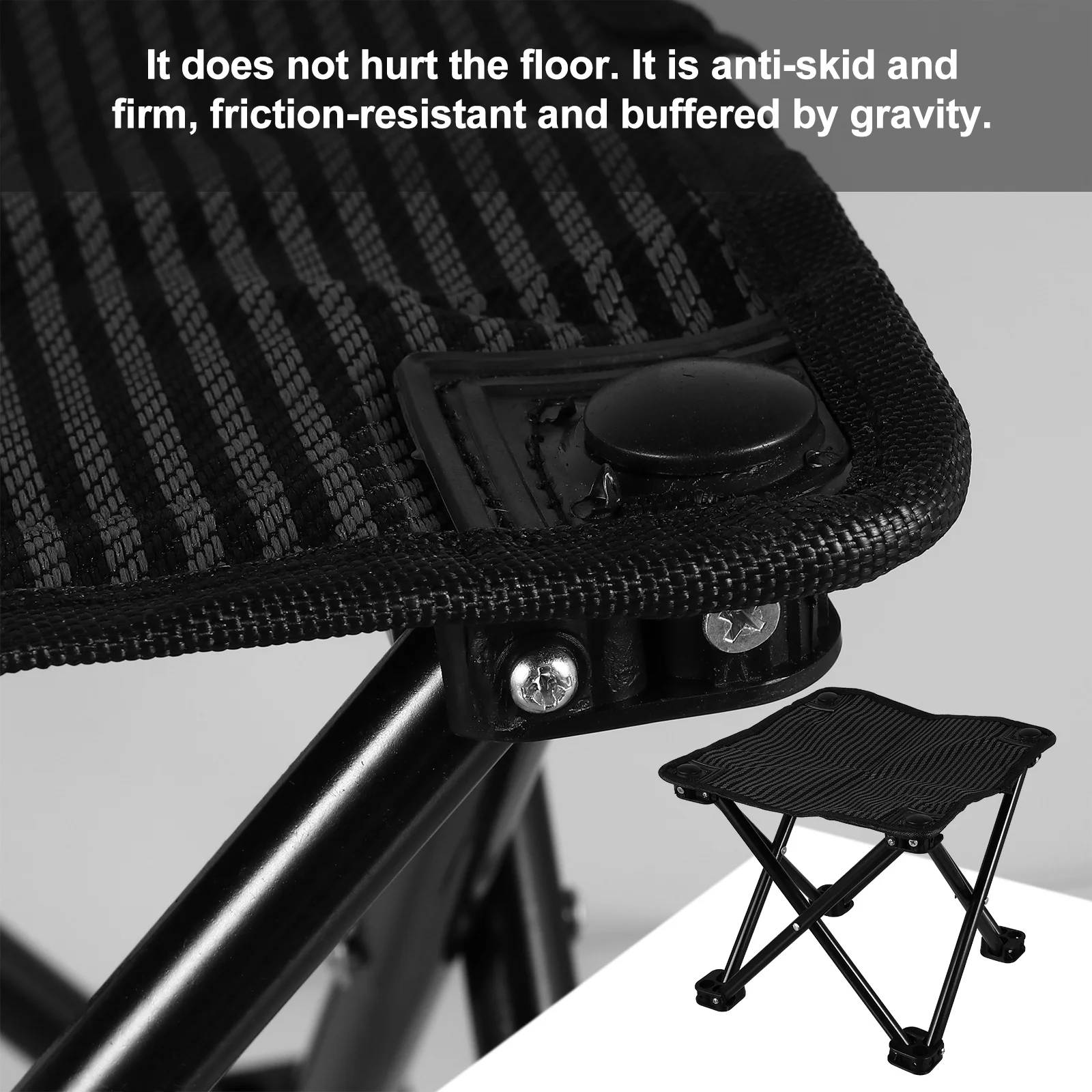 

Outdoor Folding Fishing Chair Oxford Cloth Lightweight Stainless Steel Camping Foldable Chair Anti-Skid