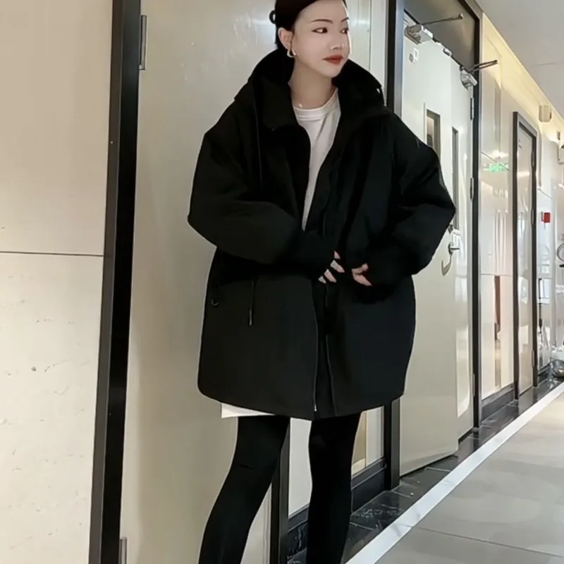 

Casual Hooded Jacket Women's Windbreaker Coat Korean Style Full Sleeve Autumn Winter New Arrival Fashion Outerwear TT109