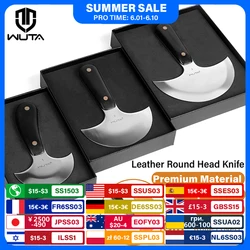 WUTA Professional Leather Cutter Ultra Sharp Round Head Craft Skiving Cutting Thining Tools DIY Handmade Senior Leather Tools