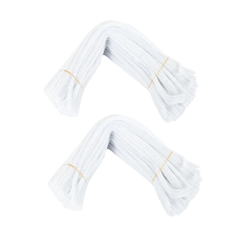 200 Pcs 30Cm Creation Pipe Cleaners, White