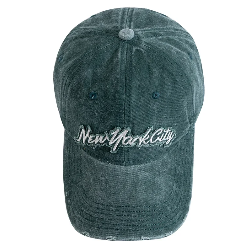 Nowa czapka z daszkiem Unisex w stylu Retro New York miejska haft zmiękczana bawełna czapka męska moda damska czapki tirówki