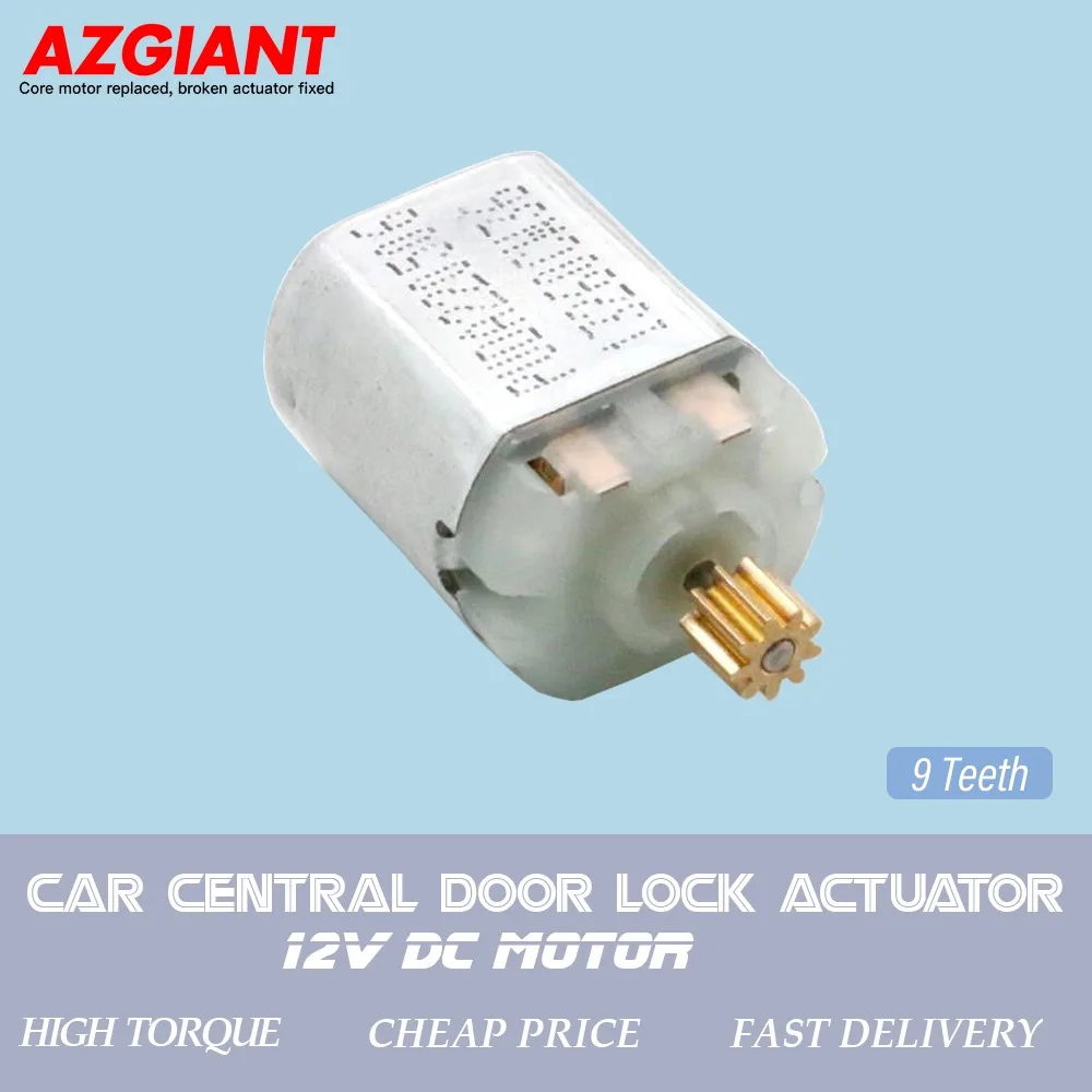 AZGIANT 1-5pcs 9Teeth 8J2837016A Door Lock Actuator 12V DC Motor Engine Repair For Audi A8 S8 S6 S7 4H1837015E