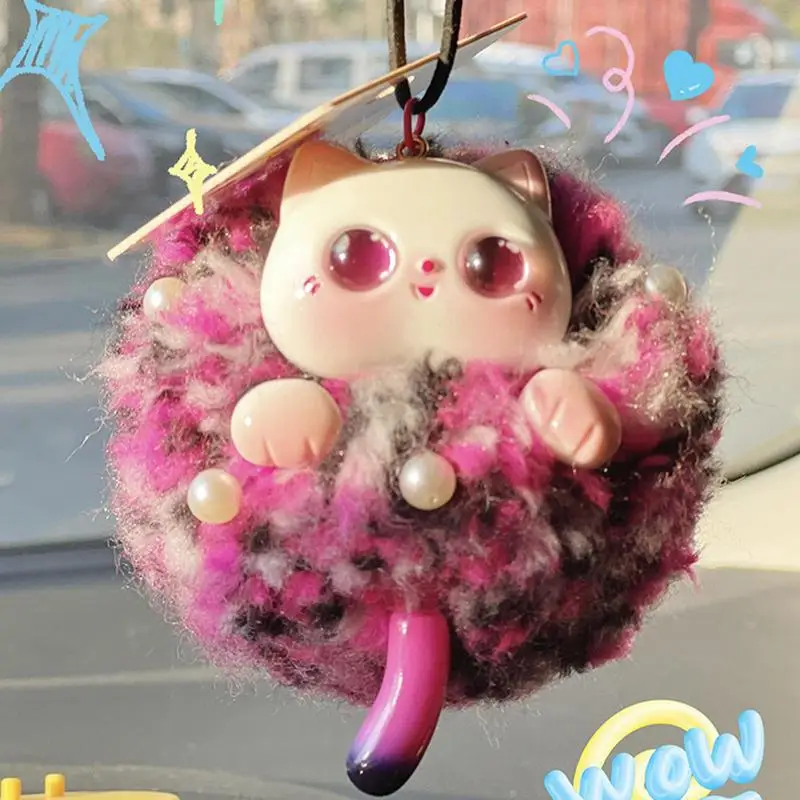 Cute Doll Keychain Soft Ball Doll Keychain Creative Mini Plush Toy Comfortable Ball Bag Ornament For Girls Backpack Accessory