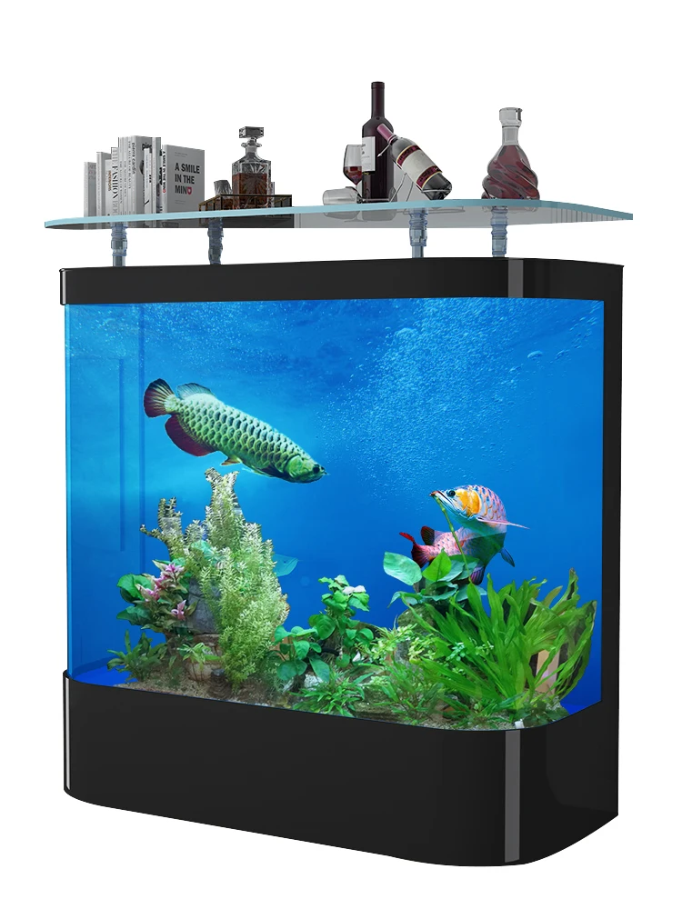 

Fish tank, aquarium, living room, large household European style medium and large no-change water lazy landing