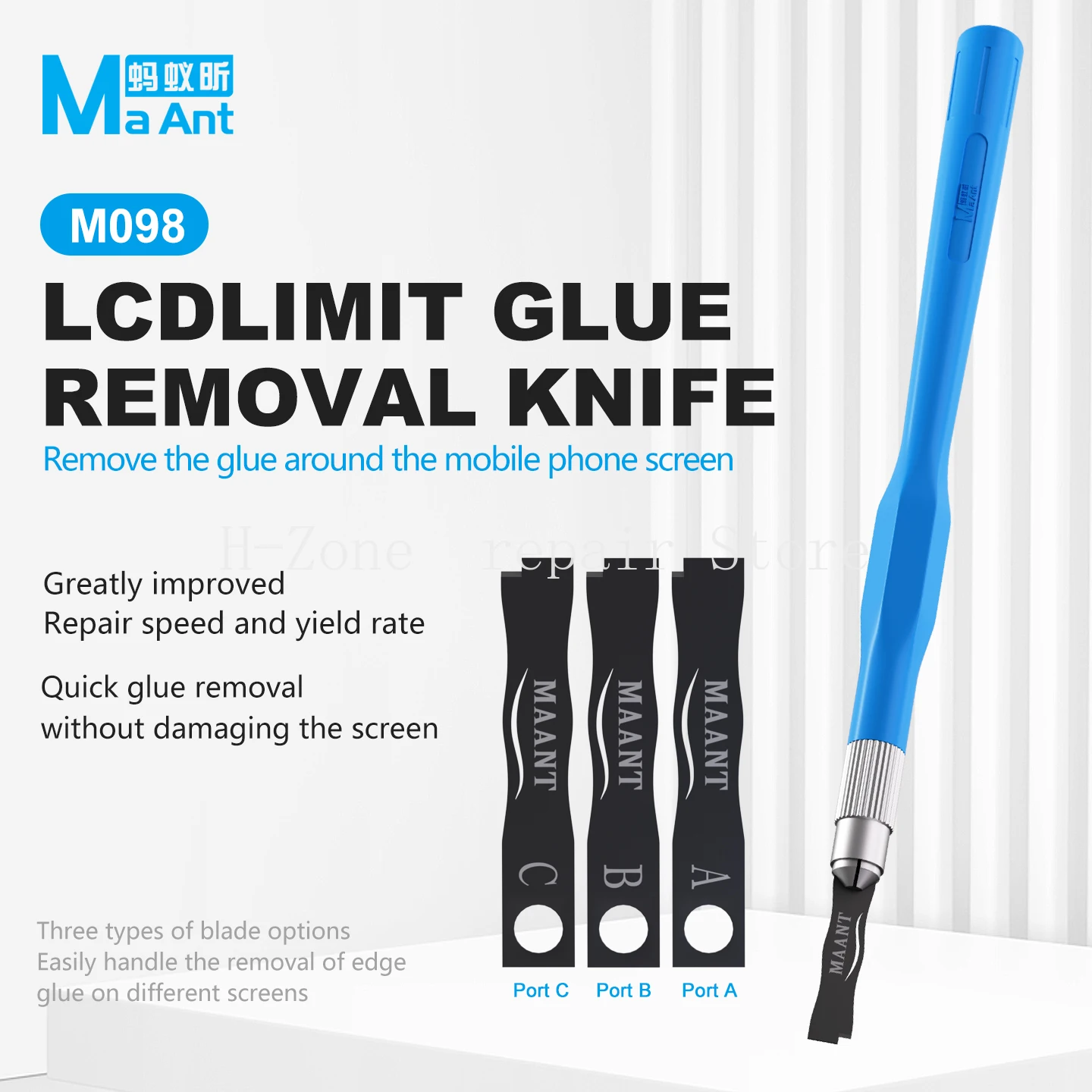 MaAnt M098 limited glue removal blade non-slip metal engraving craft knife mobile phone PCB DIY repair hand tool