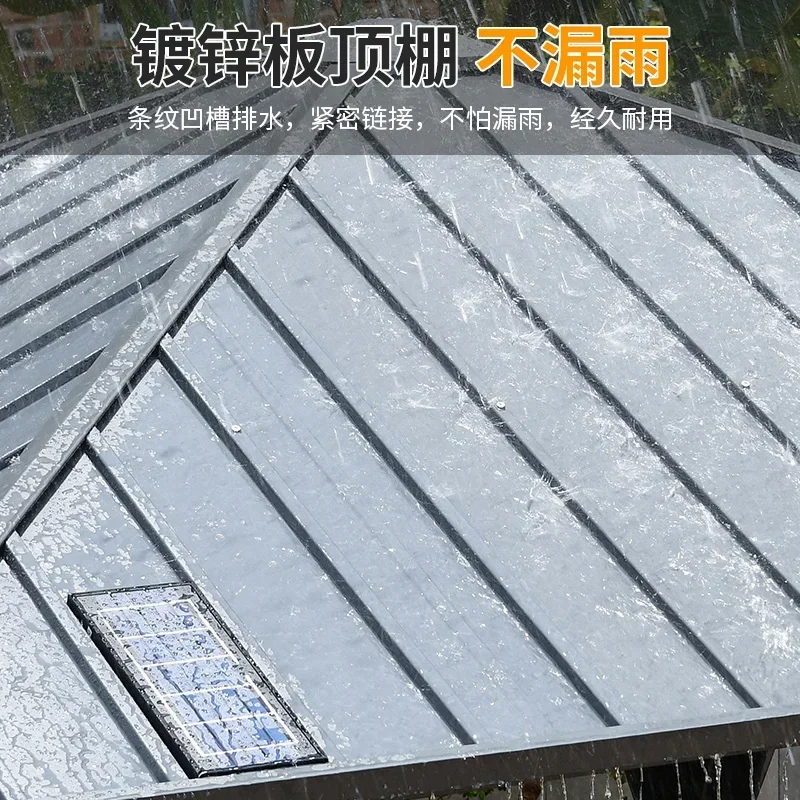 outdoor galvanized pavilion tent villa courtyard new Chinese style yard outdoor leisure sunshade pavilion canopy