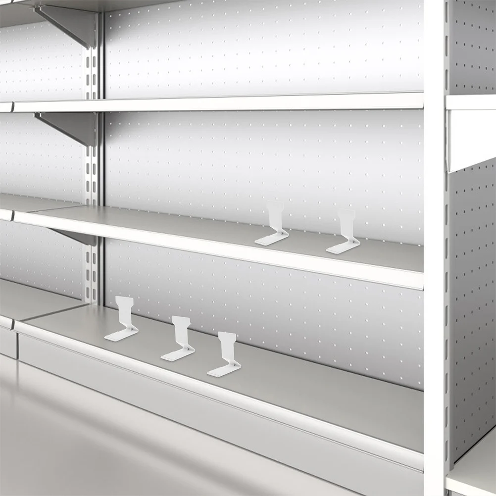 

5Pcs Magnetic Shelf Support Plastic Anti-Tip Display Stand Store Retail Display Rack Organizer for Retail Shelving