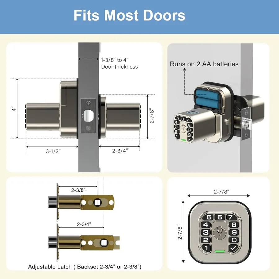 IU53 قفل باب لوحة المفاتيح ببصمة الإصبع مزدوج الجوانب جميع الأحوال الجوية دخول بيومتري مقاوم للماء بالكامل مع رموز مزدوجة الجوانب نفس المفتاح كلا Si #2
