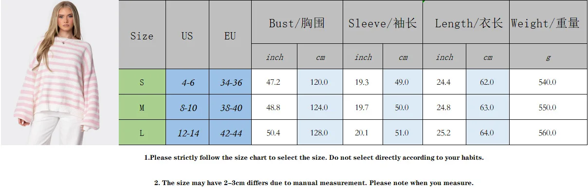 เสื้อสเวตเตอร์สไตล์โบฮีเมียน ลายทาง ทรงหลวม โอเวอร์ไซส์ หรูหรา ระบายอากาศได้ดี สวมใส่สบาย คอเสื้อแบบคลาสสิก เนื้อผ้ามีเท็กซ์เจอร์