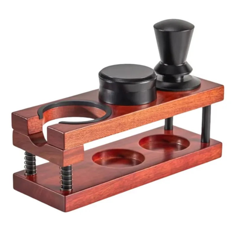 Coffee Tamper Storage Rack 51MM 53MM 54MM 58MM Portafilter Holder Support Base Stand Wood for Espresso Accessories Barista Tools