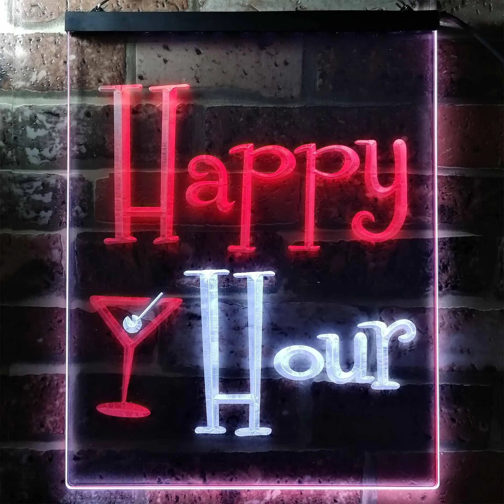 Happy Hour. Beer Cheers Dual Color Led Neon Sign st6-i0558