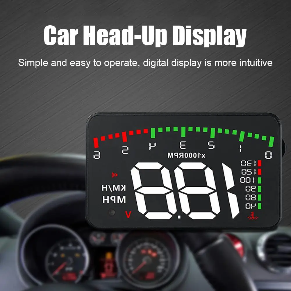 

Car Head-up Digital Display Speedometer Water Temperature Auto Windshield Projector Accessories Volt Electronics S4C6