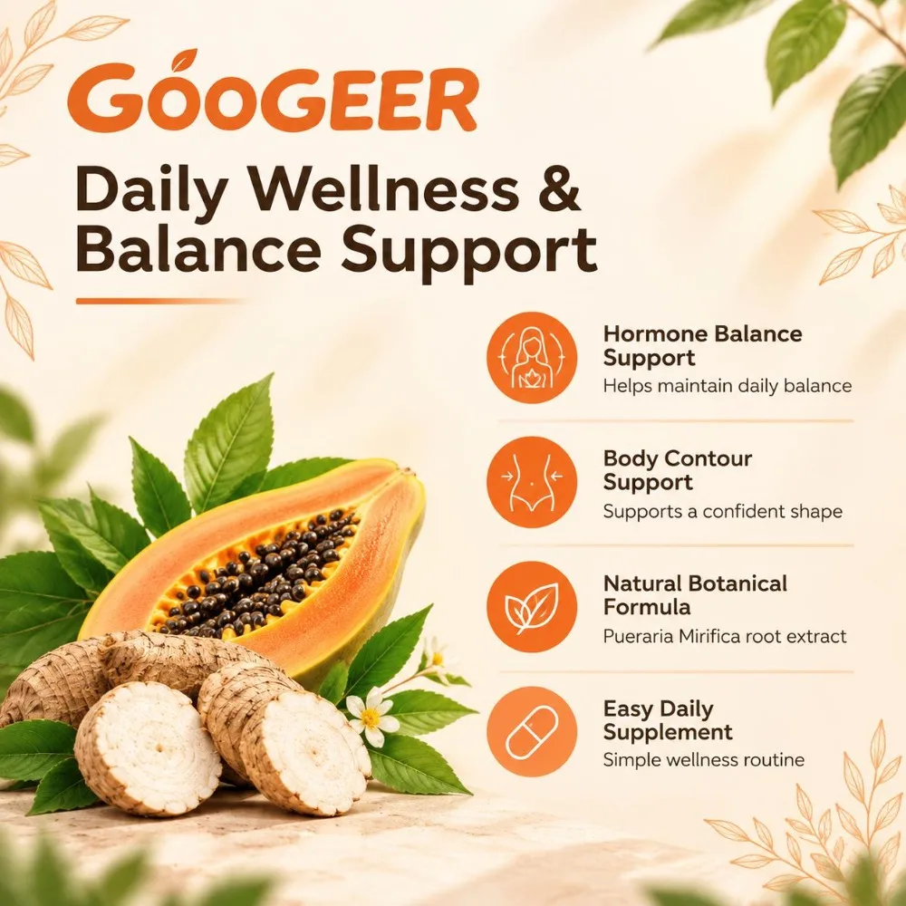 Pueraria Mirifica Drops with Papaya Extract Phytoestrogens for Feminine Wellness Body Balance Hormone Natural Formula 30ml