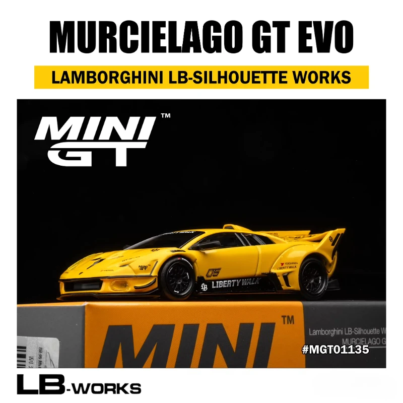 

MINIGT 1:64 #1135 Lamborghini Bat GT EVO LBWK Silhouette Alloy Car Model