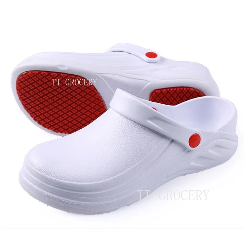 Waterproof Non-slip Chef Shoes for Men Garden Shoes Rubber Sandals Restaurant Working Hospital Nursing Kitchen Work Shoes