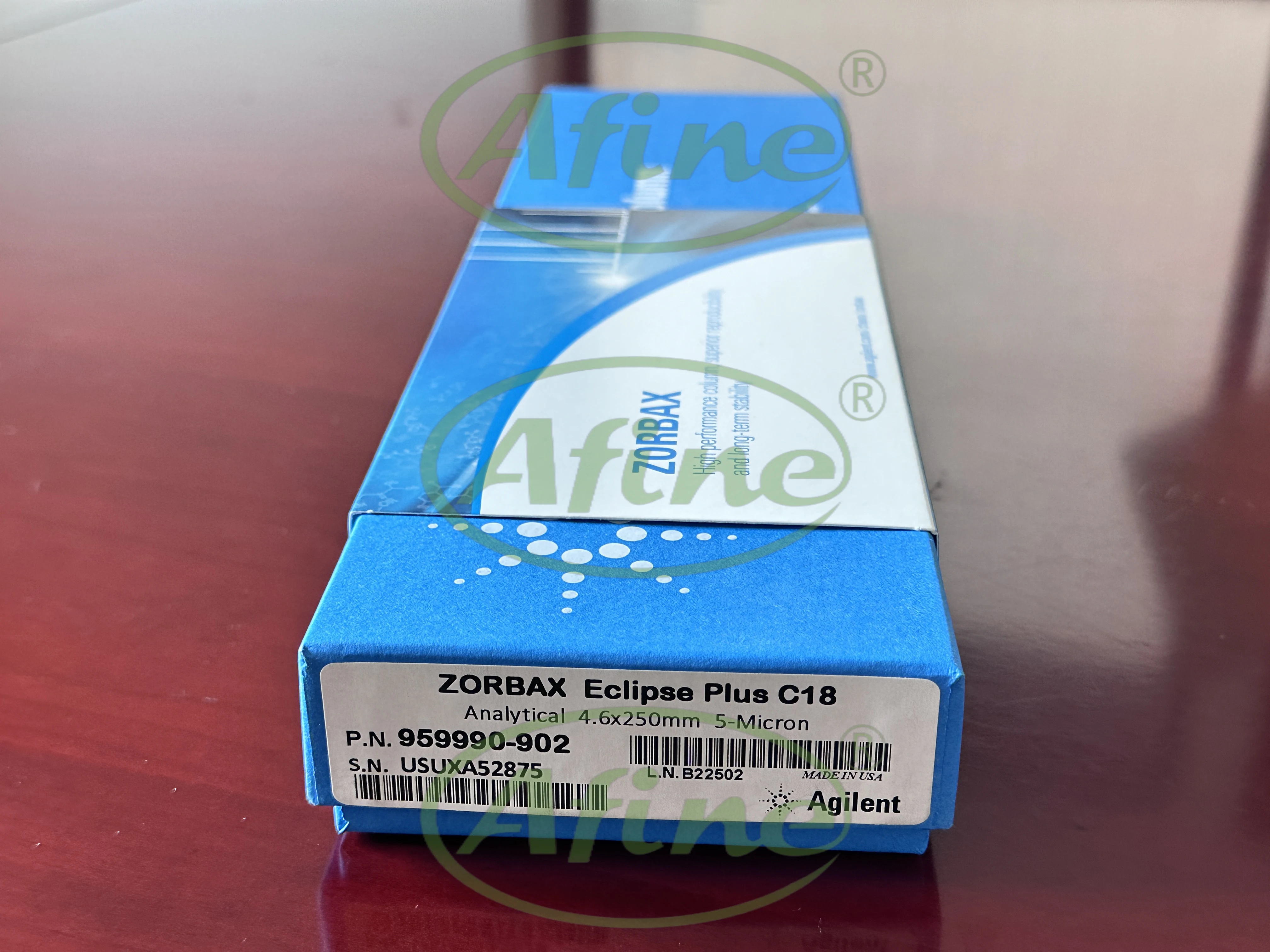 AFINE Agilent ZORBAX Eclipse Plus 959990-902,C18, 4.6 x 250 mm, 5 µm, 400 bar,HPLC