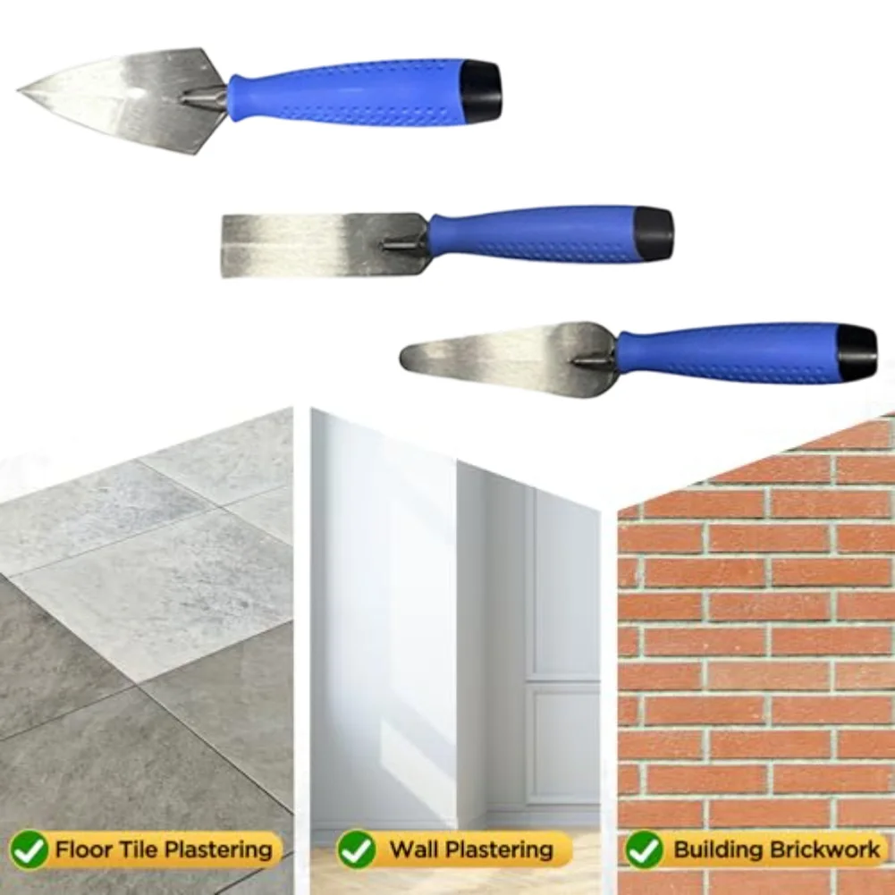 3 قطعة مجموعة سكاكين التجصيص المريحة لتجديد الحديقة المختلطة الفن النفط اللوحة مكشطة مجموعة أداة اليد