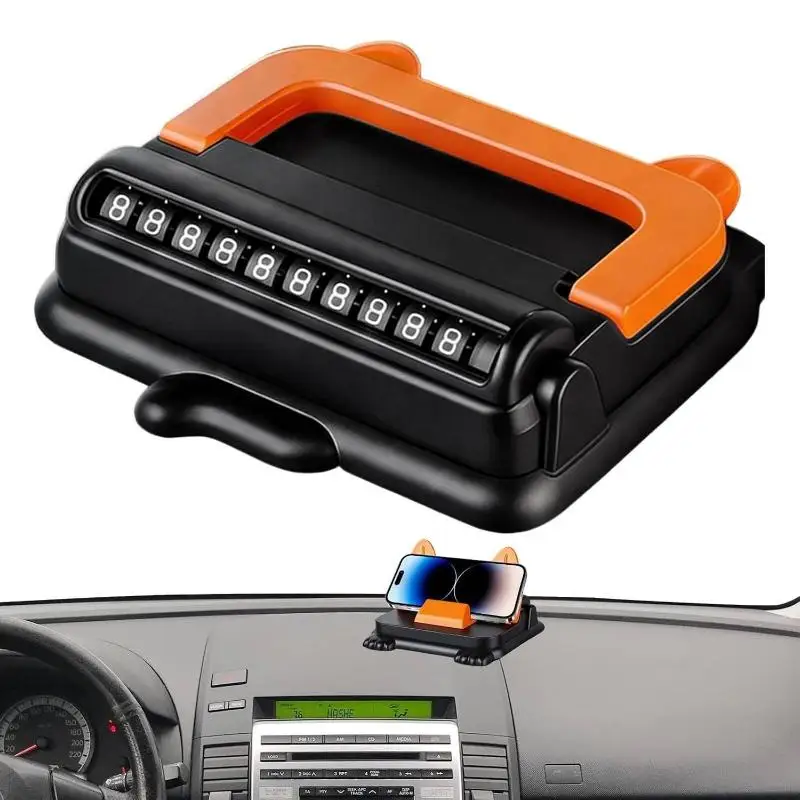 Hidden Drawer Style Car Temporary Parking Number Plate Portable Phone Number Card Gift for Car Drivers