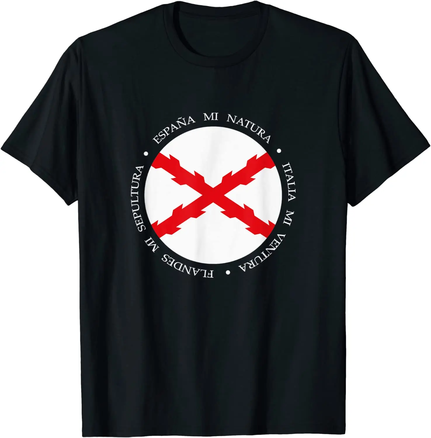 

Bandera De Los Tercios De España Con Su Lema Para Flandes Men T-Shirt Short Sleeve Casual 100% Cotton O-Neck Shirt