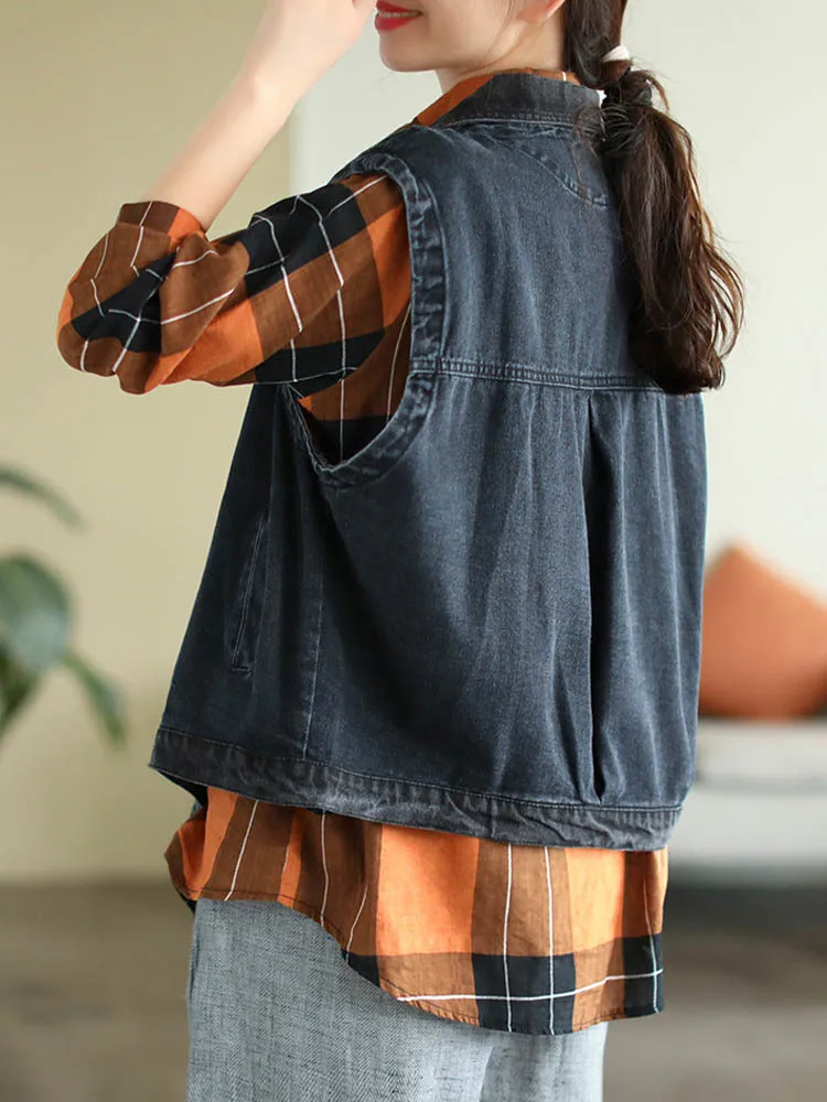 Max LuLu 2022 Fall Korean Fashion Sleeveless Coats Womens Vintage Loose Denim Vest Ladies Casual Punk Waistcoats Luxury Clothes