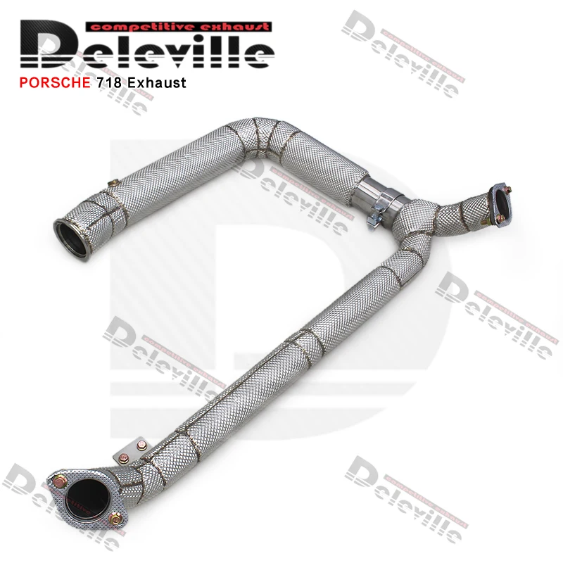 Performance 304 Stainless Steel exhaust downpipe  For PORSCHE Boxster 718 2.5 GTS 2017- Turbo downpipe car exhaust system