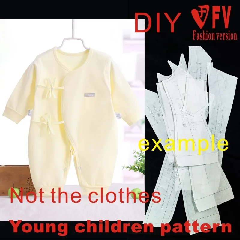 Garment pattern pure cotton baby onesie pattern sewing design drawing 1:1 physical paper pattern CXB8