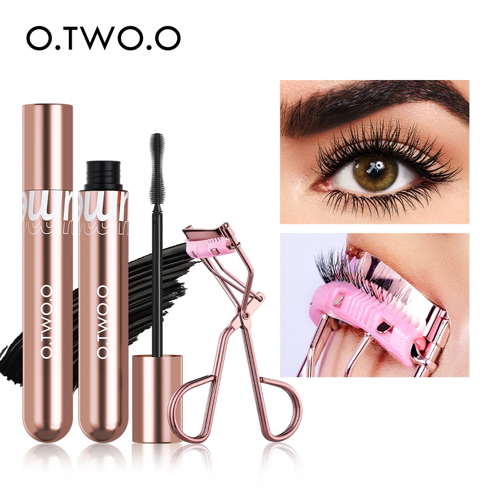 O.TWO.O 4D Mascara Black Lengthening Volume Silky Eyelash Extension Smudge-proof Curling Eye Cosmetic 36Hours Waterproof Mascara