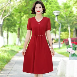 Summer Chiffon Beach Midi Dresses Vintage Boho Floral Sundress Elegant Women Bodycon Party Vestidos