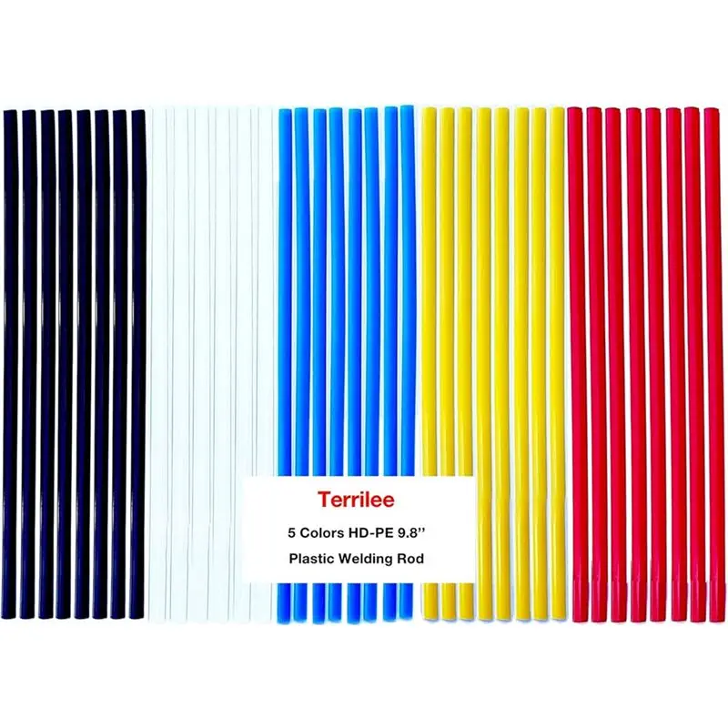 M12K-40Pcs Plastic Welding Rods 9.8''Plastic Welding Repair Rods Strips Common Flat Plastic Welding Rods Kit For Car Bumper