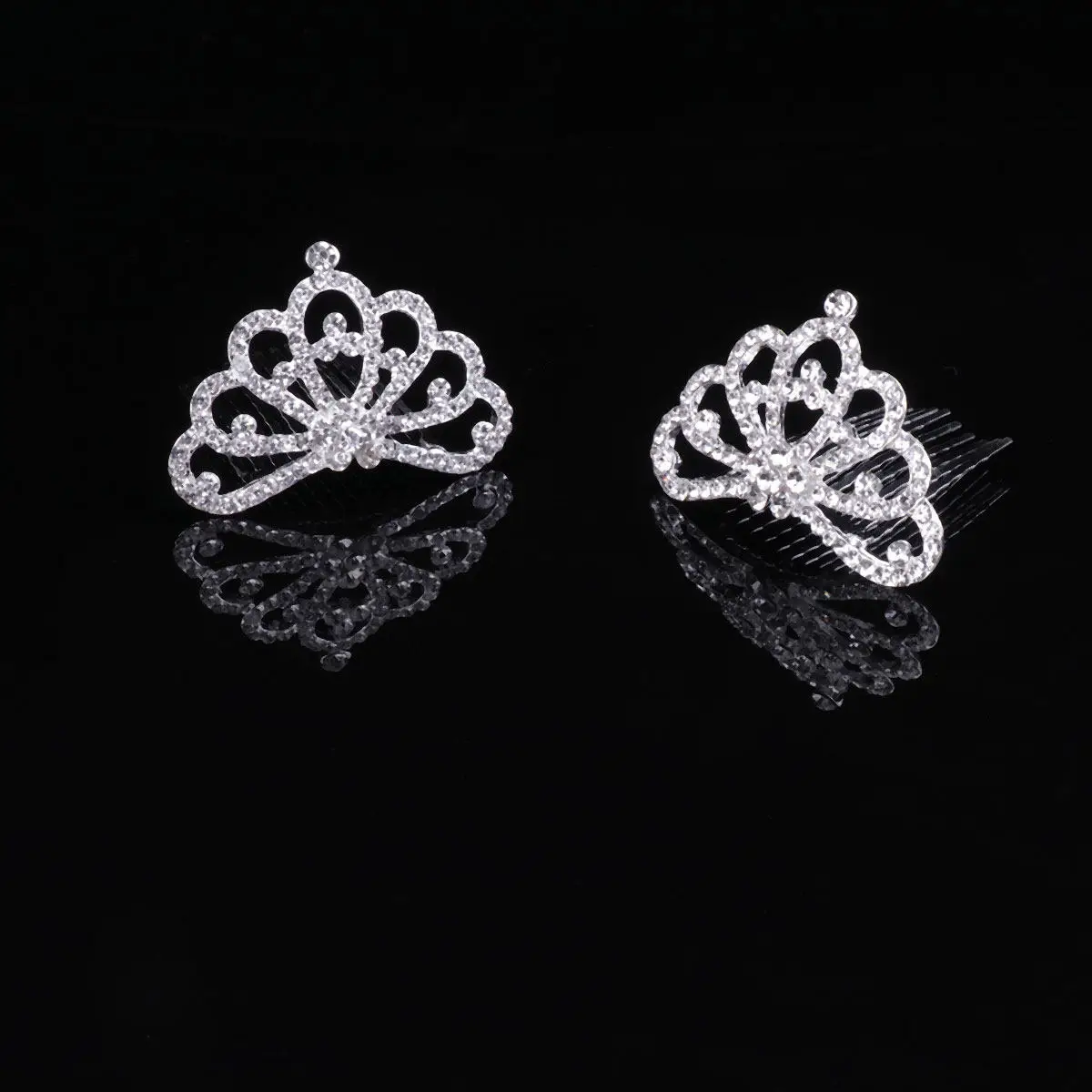 

12Pcs Crown Hair Comb Set Elegant Rhinestone Princess Headdress for Birthday Party Carnival Festival Daily Wear