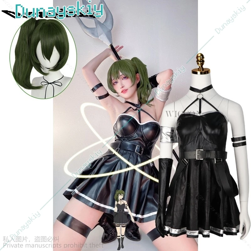 Mulheres Frieren Samambaia Anime Vestido preto, além de viagem, Halloween, Festa de Carnaval Roupas, Ubel Cosplay Traje, Lolita