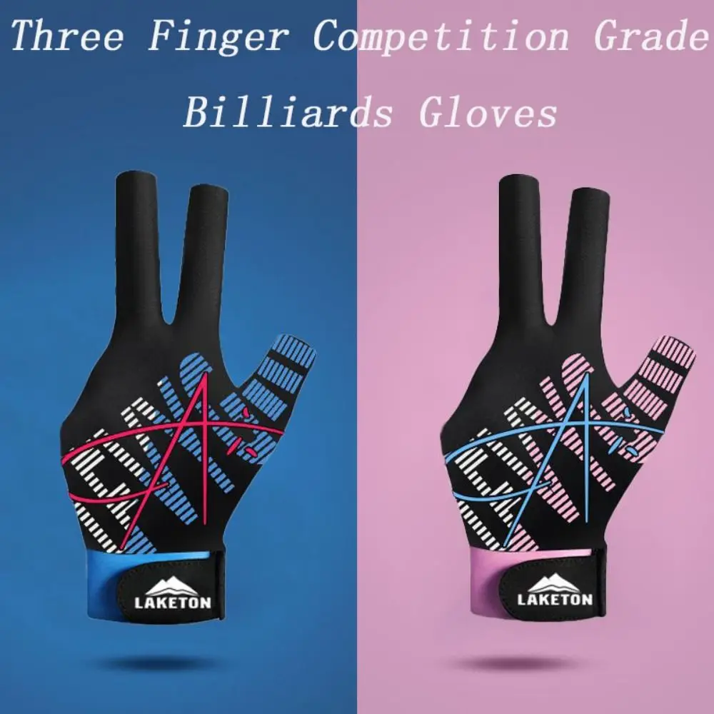 Three Finger Left Hand Billiards Gloves Left Hand Wear-resistant Billiard Training Gloves Lightweight Unisex Snooker Glove Women