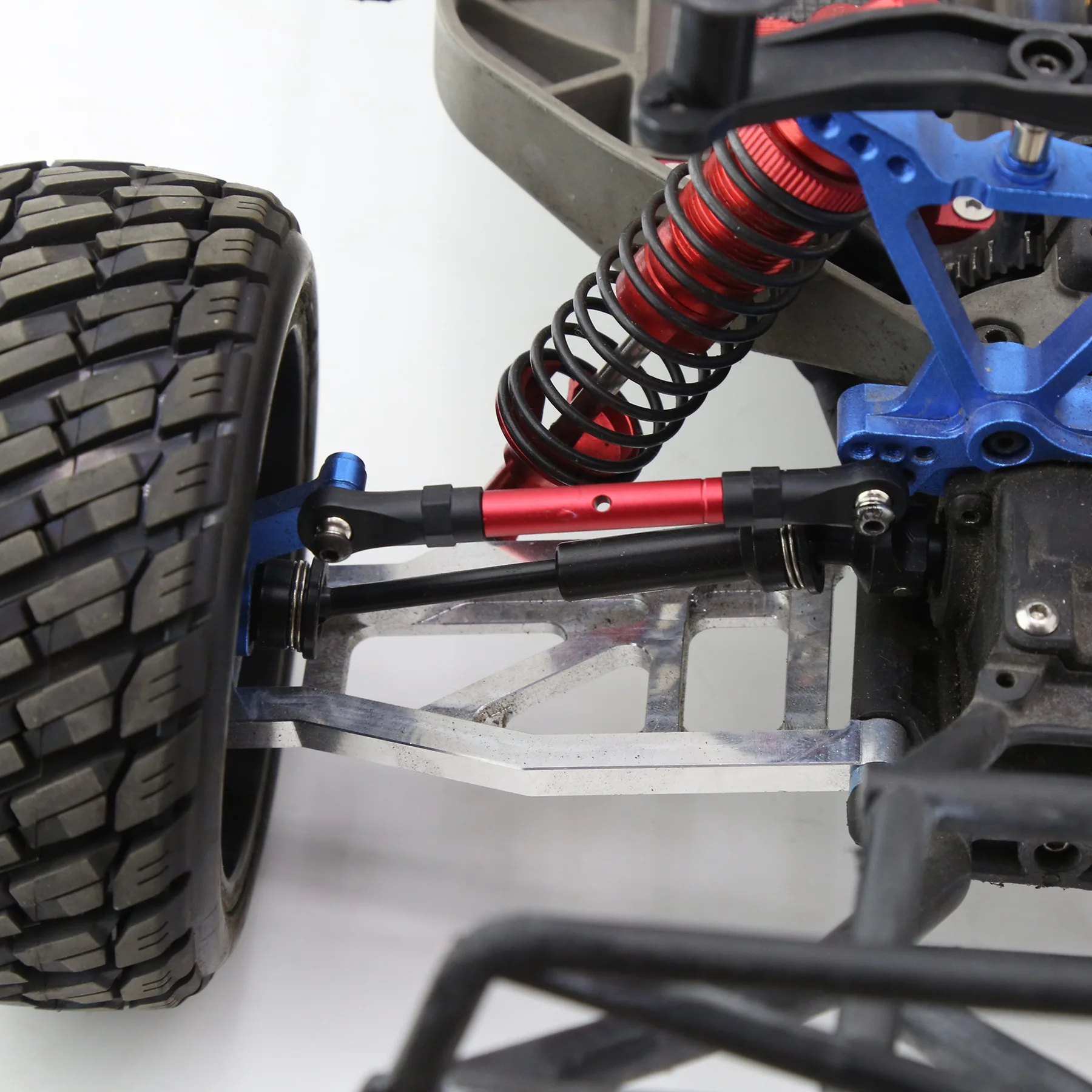 وصلات ربط المقطورة المعدنية سحب قضيب ربط قضيب التوجيه مجموعة ل Traxxas مائل خرطوم Rustler Stampede 4x4 1/10 RC قطع غيار السيارات